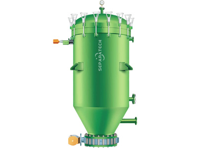 Pressure leaf filter for bleaching